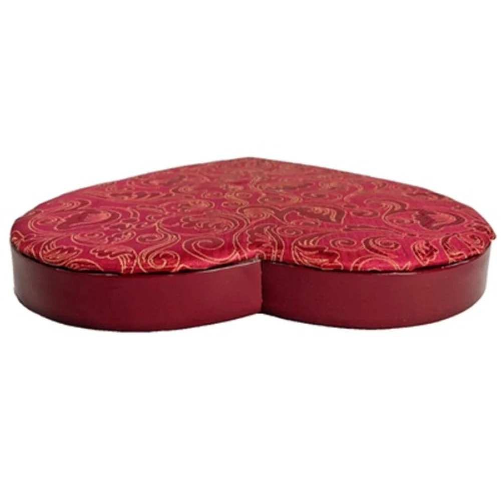 Heart Shaped Russell Stover Candy Box with Padded Fabric Lid Empty 10.5" - Picture 6 of 12